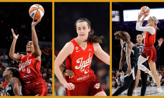 Caitlin Clark y Kelsey Mitchell lideran al Fever a una victoria 109-75 sobre las Aces.