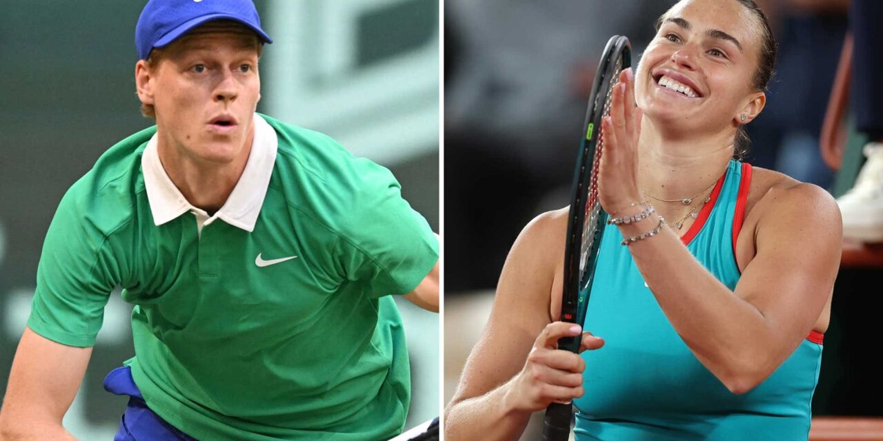 Aryna Sabalenka y Jannik Sinner lideran el cuadro del Abierto de Estados Unidos