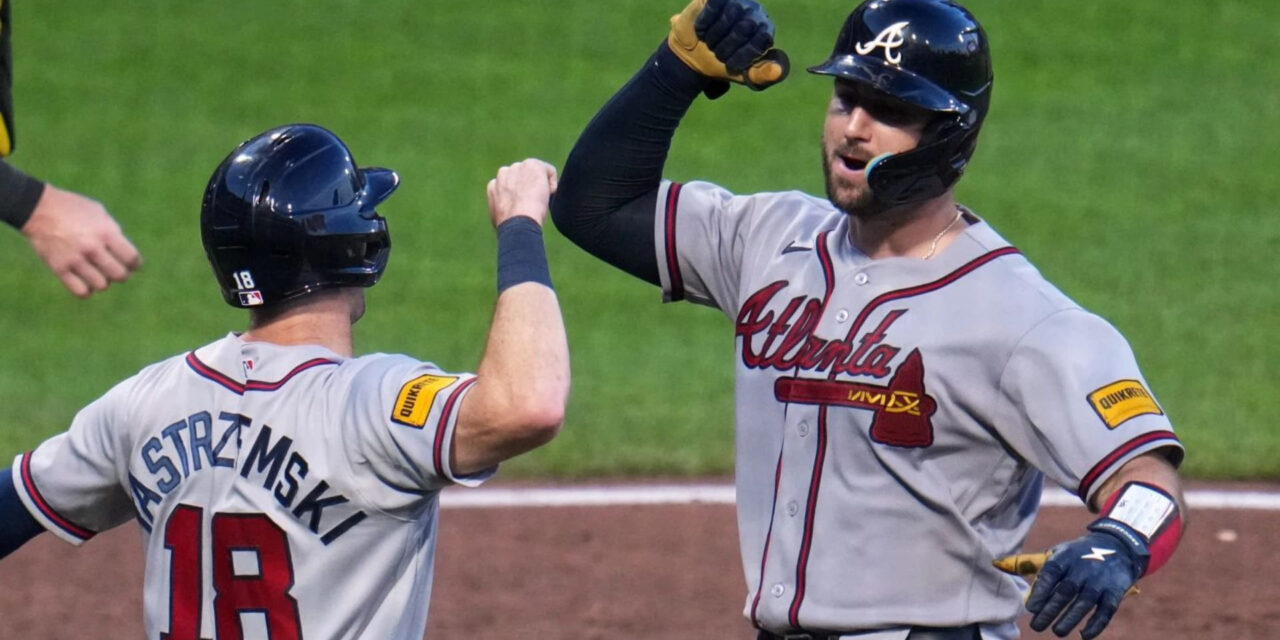 El jonrón de dos carreras de Bart ayuda a Atlanta a ganar 3-0 a Piratas.