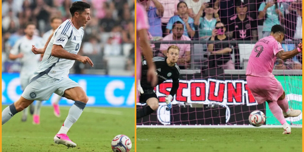 Suárez anota y un Inter Miami sin Messi supera 3-2 al Fire, por el que debuta Lewandowski