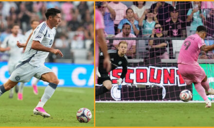 Suárez anota y un Inter Miami sin Messi supera 3-2 al Fire, por el que debuta Lewandowski