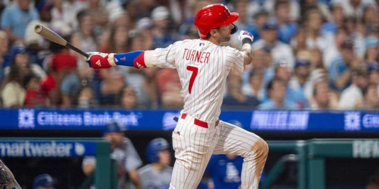 Turner compensa fallos defensivos con 2 HR y 5 impulsadas en triunfo de Filis ante Dodgers