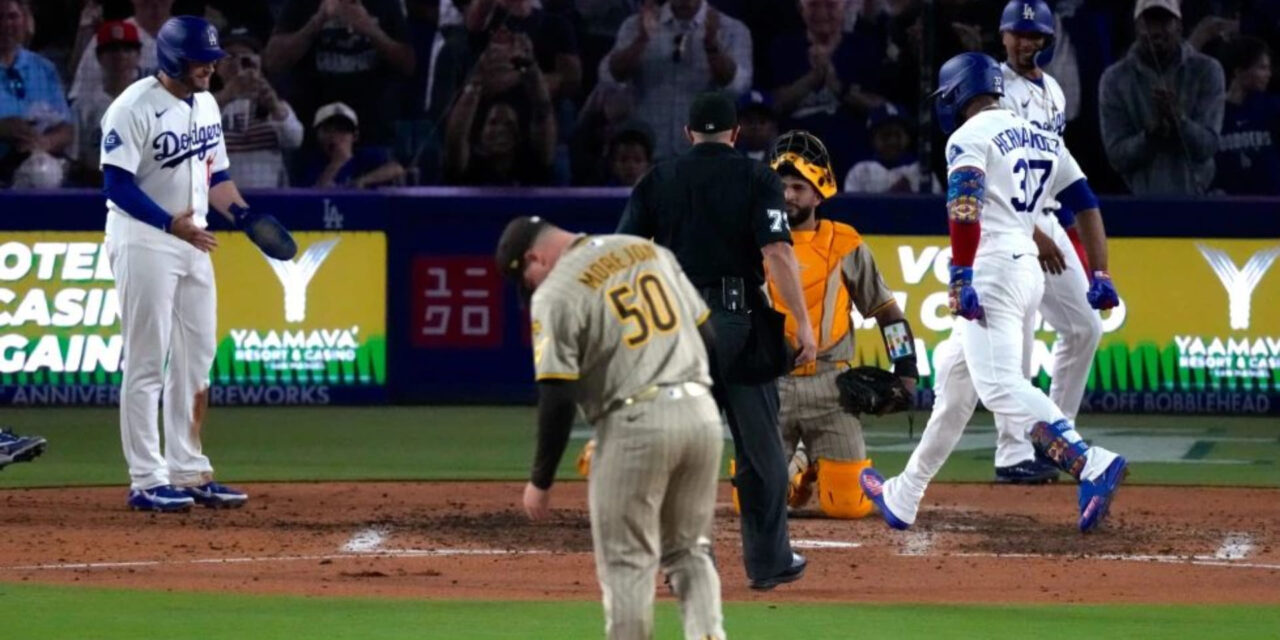 Grand slam de Hernández impulsa otra remontada de Dodgers 4-3 ante Padres