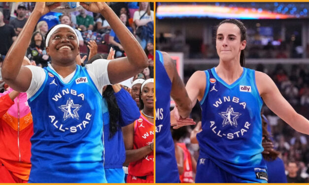 Jones y Clark ayudaron al Equipo Spoon a vencer al Equipo Coop 129-122 en el Juego de Estrellas de la WNBA.