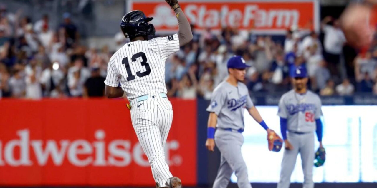 Jazz Chisholm Jr. pega jonrón de desempate en la 8va y Yankees vencen 2-1 a Dodgers