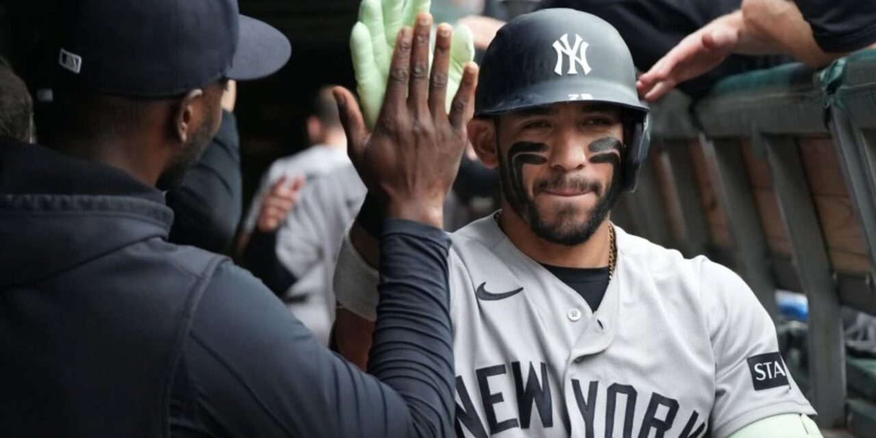 Caballero pega jonrón, Cole lanza hasta la 6ta y Yankees vencen 2-1 a los Cubs