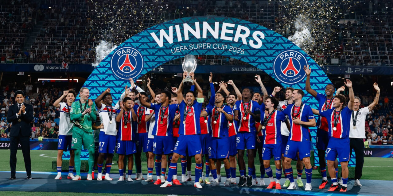 PSG retiene la Supercopa de la UEFA y con gol de Doué sella el 2-1 ante Aston Villa