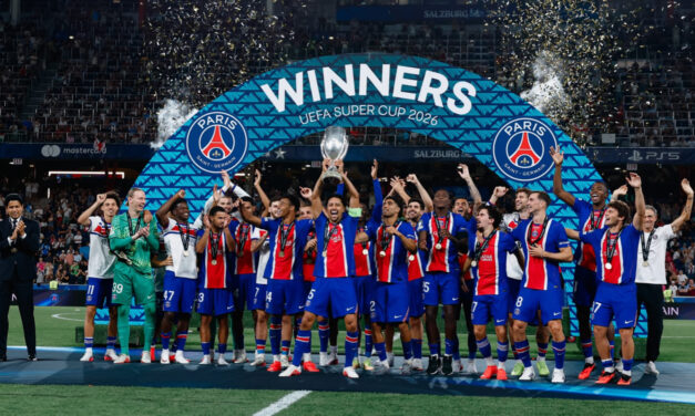PSG retiene la Supercopa de la UEFA y con gol de Doué sella el 2-1 ante Aston Villa