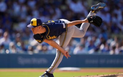 Jacob Misiorowski mantiene a raya a los bates de los Dodgers y los Brewers se llevan la victoria por 4-1.