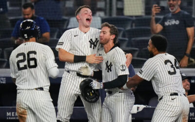 Los Yankees remontan con dos outs en la novena entrada y vencen a los Braves 3-2 en diez entradas
