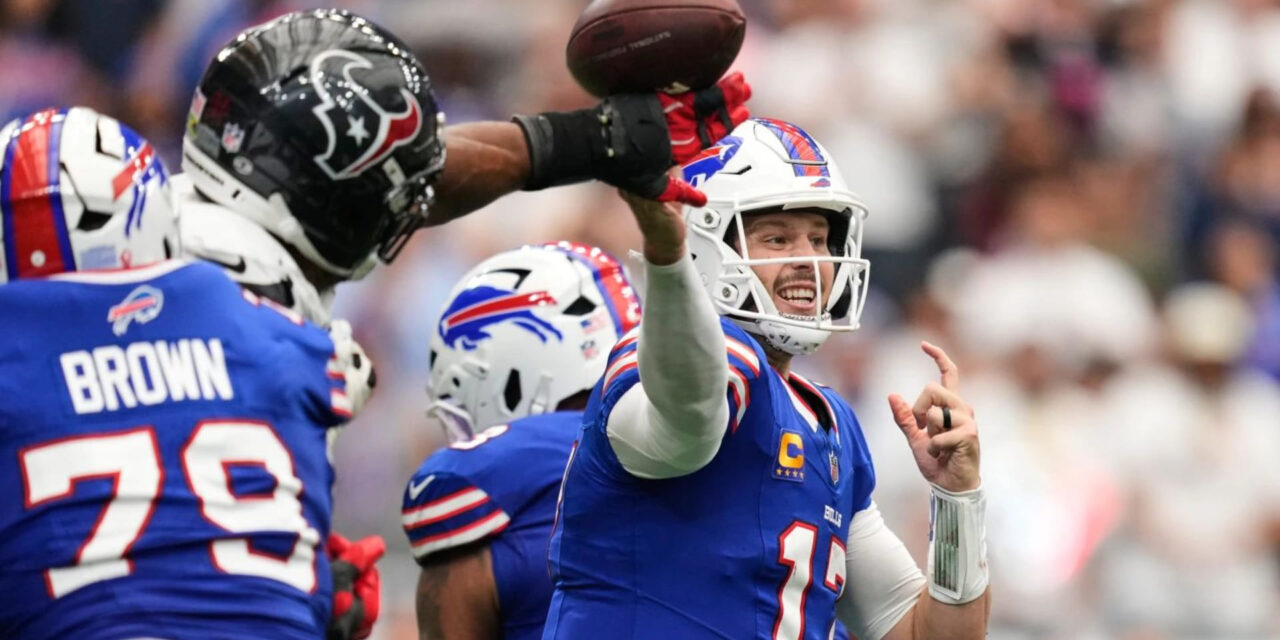 Josh Allen conecta con Joshua Palmer para un touchdown y los Bills vencen a los Texans 36-31