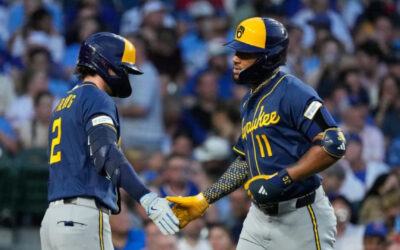 Chourio brilla y Cerveceros vencen 9-5 a Cachorros pese a mala apertura de Misiorowski