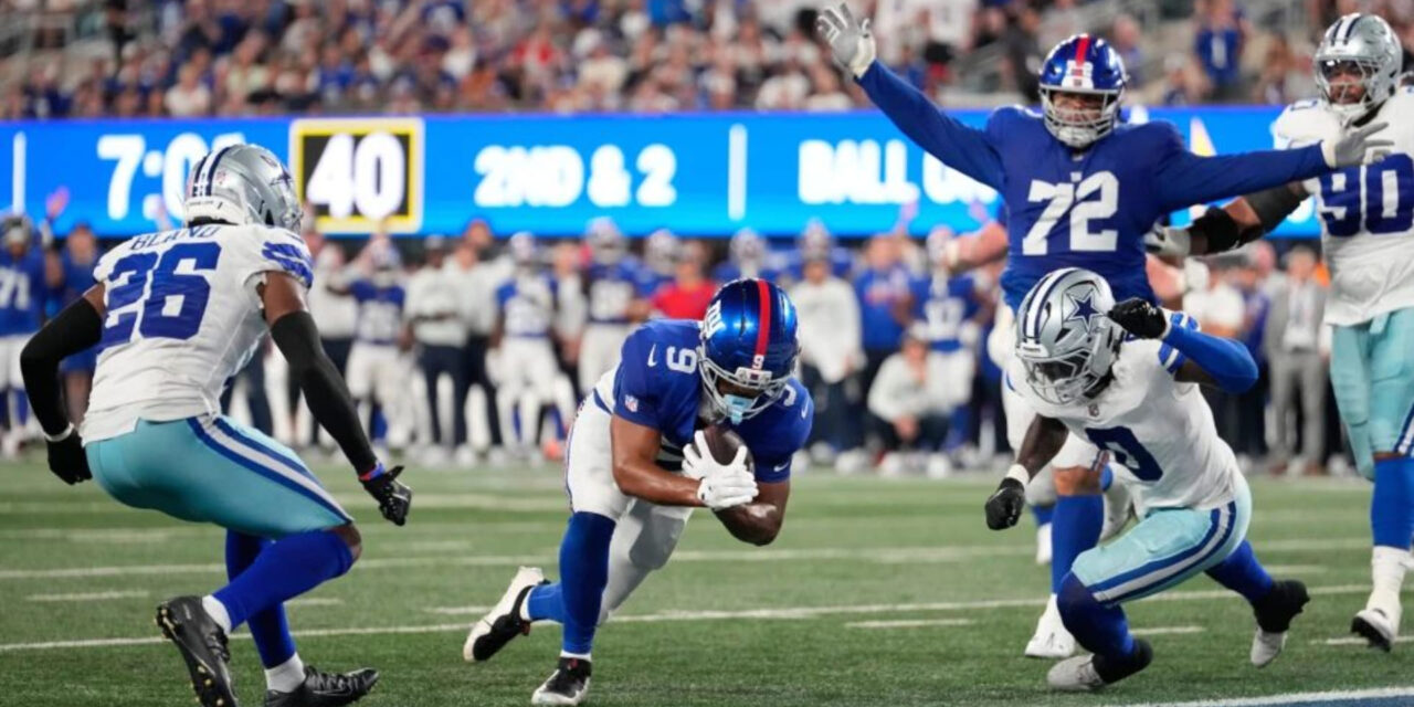 El ataque de Giants aplasta a Cowboys y John Harbaugh debuta como entrenador con triunfo 28-20