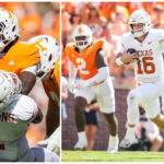 Colin Simmons iguala el récord del programa con 5 capturas en la victoria de Texas (n.º 1) sobre Tennessee (n.º 14) por 20-17.