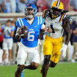 Trinidad Chambliss guía a Mississippi (n.º 8) a la victoria sobre LSU (n.º 7) por 32-24 en el regreso de Lane Kiffin a Ole Miss.