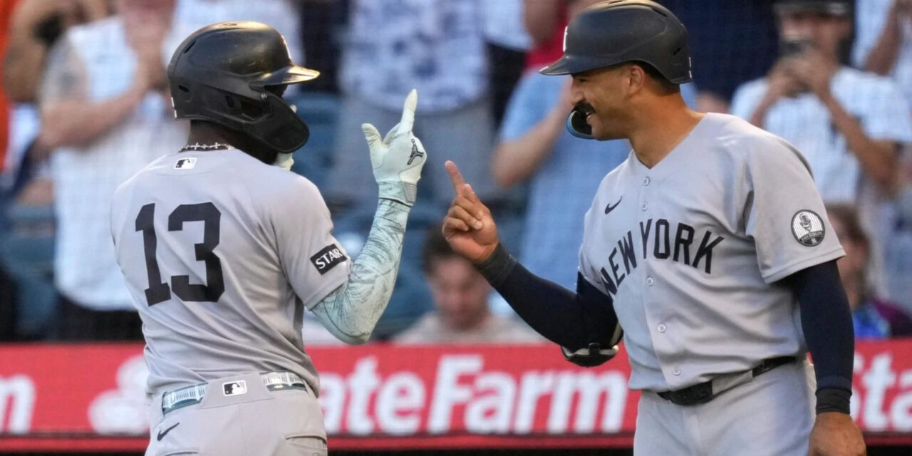 Spencer Jones y Jazz Chisholm Jr. respaldan a Gerrit Cole en triunfo de Yankees, 7-3 ante Angelinos