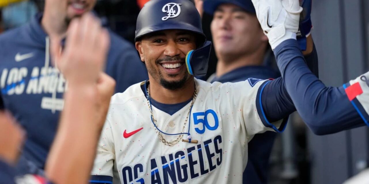 Dodgers liderados por Mookie Betts con 4 hits superan 10-4 a Gigantes