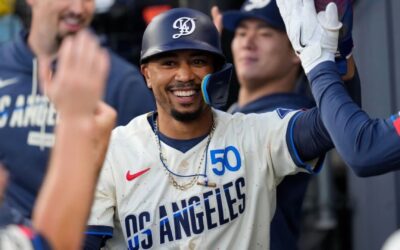 Dodgers liderados por Mookie Betts con 4 hits superan 10-4 a Gigantes