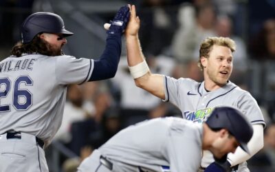 Los Rays aseguran su quinto título de la División Este de la Liga Americana con una victoria de 6-1 en el Yankee Stadium, en el segundo partido de una doble cartelera.