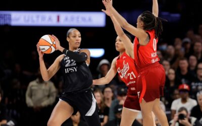 A’ja Wilson anota 36 puntos y las Aces envían de nuevo a casa a las Fever tras ganar 94-83 en el tercer partido.