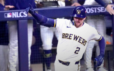 Turang conecta un jonrón y el bullpen de Milwaukee responde: los Brewers vencen a los Dodgers 2-1 en el primer juego de la NLCS.