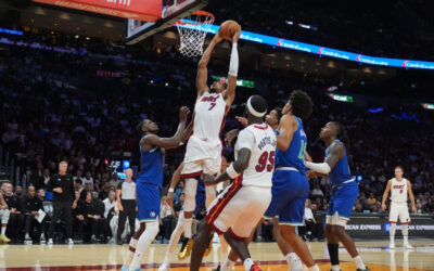 Los Wolves arrollan al Heat 131-106 y arruinan el partido inaugural de Giannis.