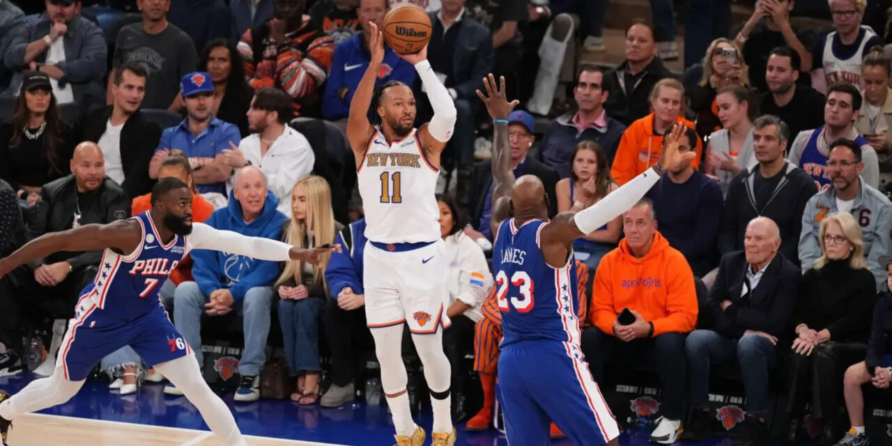 76ers de LeBron James se imponen a los campeones Knicks