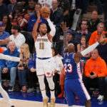 76ers de LeBron James se imponen a los campeones Knicks