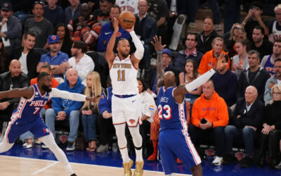 76ers de LeBron James se imponen a los campeones Knicks