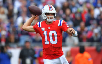 Drake Maye participa en 5 touchdowns y los Patriots aplastan a los Raiders 45-17.