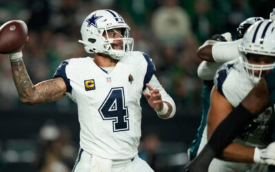 Dak Prescott throws 3 TD passes, Javonte Williams runs for 155 yards as Cowboys beat Eagles 38-21