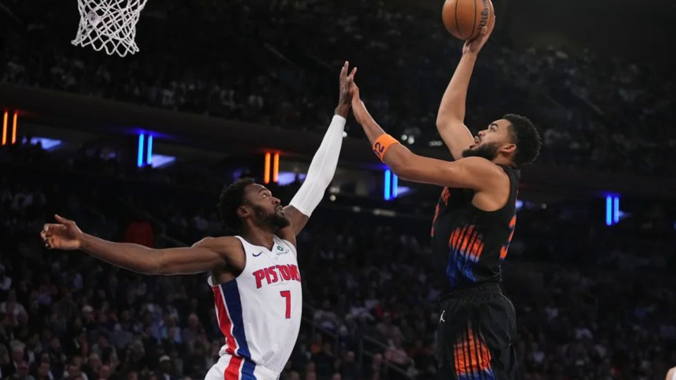 Knicks logran 1ra victoria de la temporada: 111-97 ante Pistons