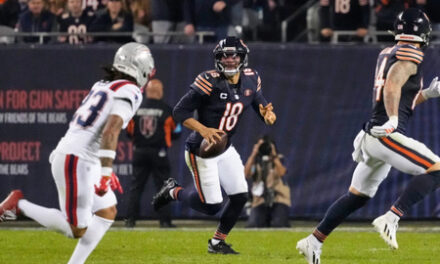 Caleb Williams lanza 2 pases de touchdown y los Bears vencen a Drake Maye y a los Patriots por 30-24